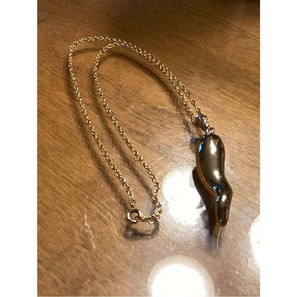 Goldtone Chain with Italian Horn Pendant